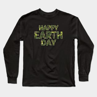 Happy Earth Day Stickers Long Sleeve T-Shirt